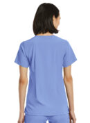 SJ101-Womens-Fitted-One-Pocket-Scrub-Top-Ciel-Blue-3