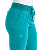 SJ203-Fitted-Skinny-Leg-Scrub-Pant-Teal-4