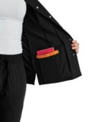 SJ301 - Women's Scrub Jacket - Black - Inside Pocket
