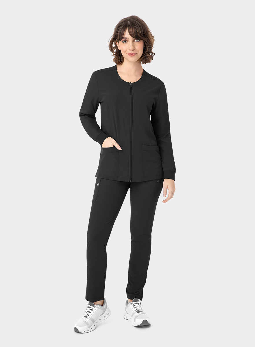 SJ302-Womens-Zip-Front-Scrub-Jacket-Black-05