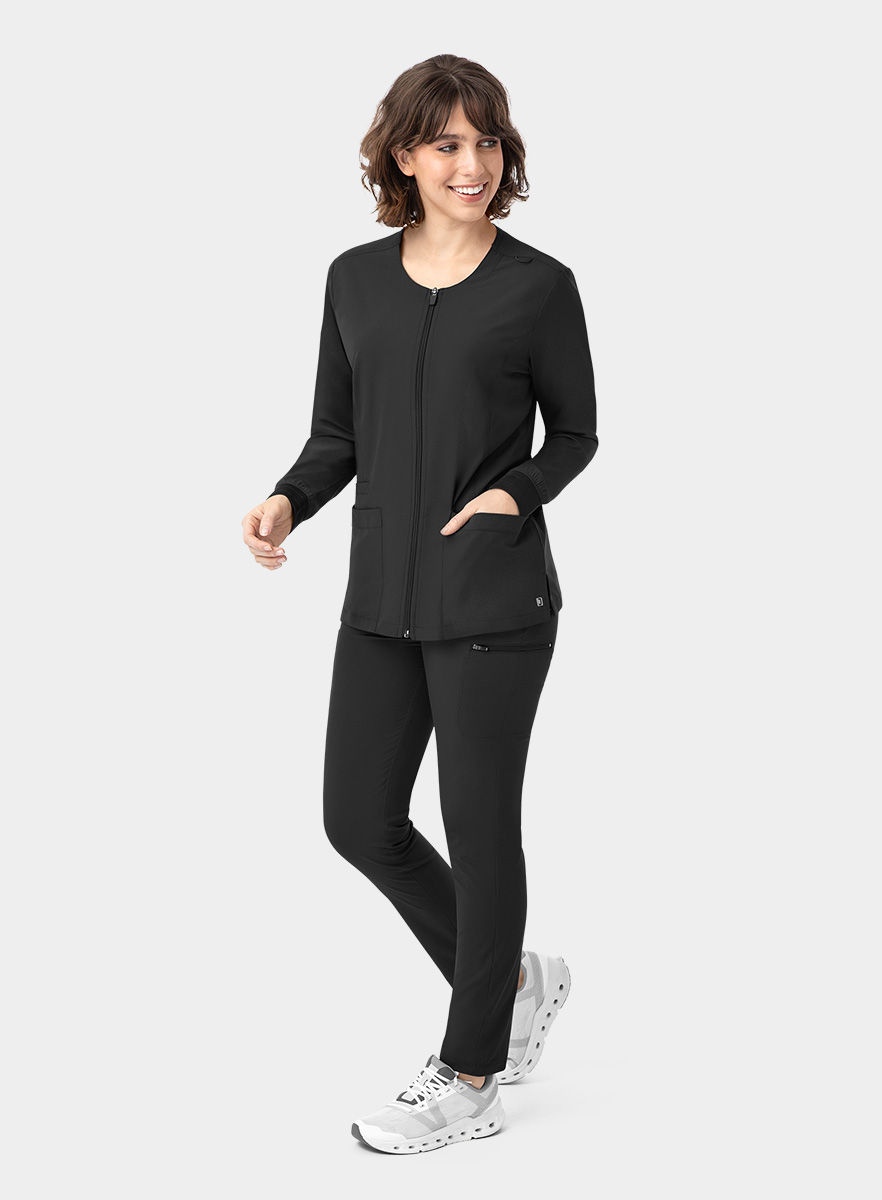 SJ302-Womens-Zip-Front-Scrub-Jacket-Black-06