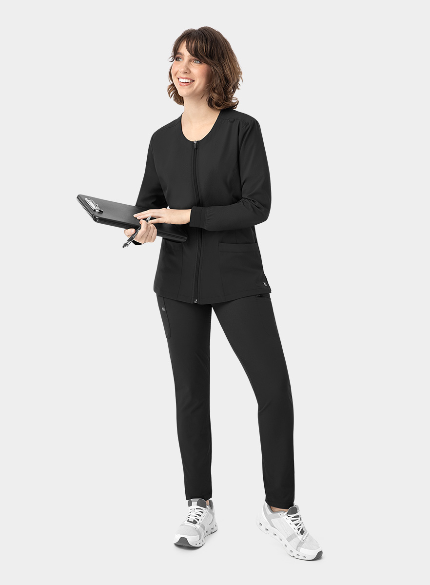SJ302-Womens-Zip-Front-Scrub-Jacket-Black-08