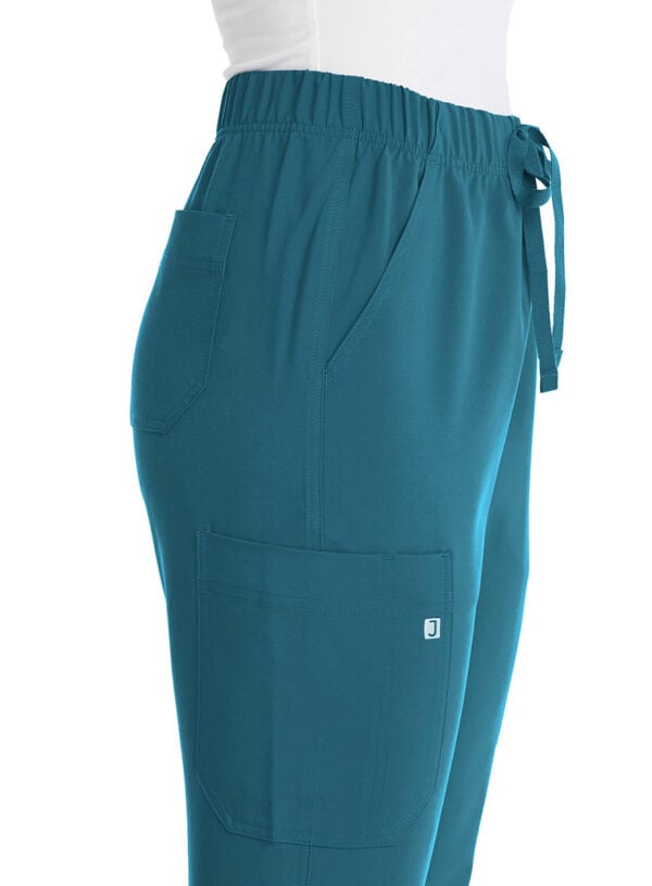 SJ601 - Fit-4-All Straight Leg Cargo Scrub Pant - Caribbean - Side