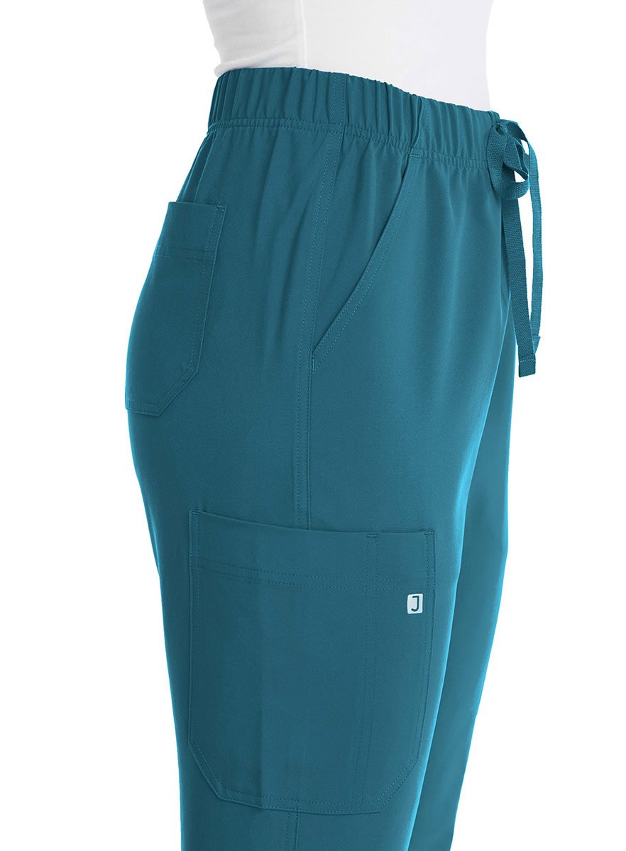 SJ601 - Fit-4-All Straight Leg Cargo Scrub Pant - Caribbean - Side SJ601 - Fit-4-All Straight Leg Cargo Scrub Pant - Caribbean - Side