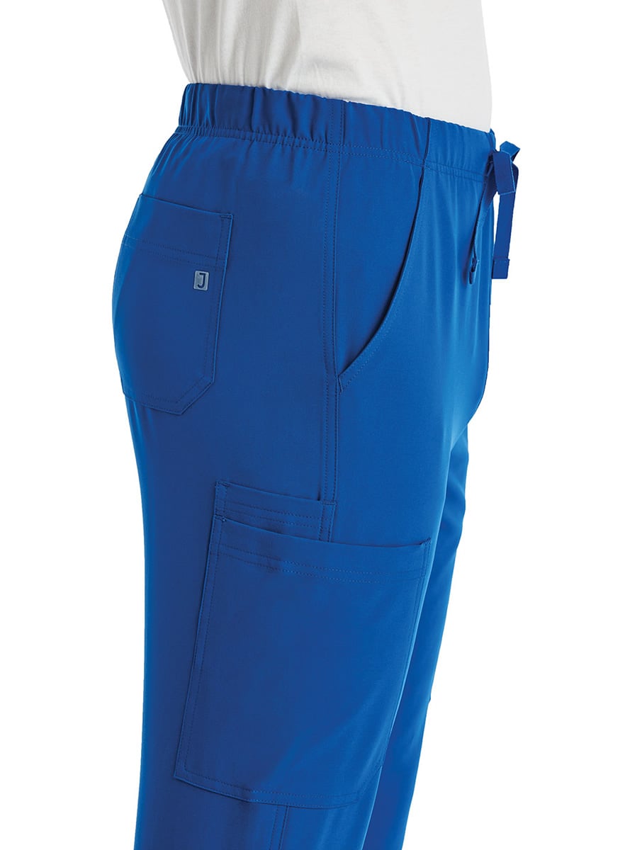 SJ602 Fit-4-All Cargo Jogger Scrub Pant - Royal Blue - Side