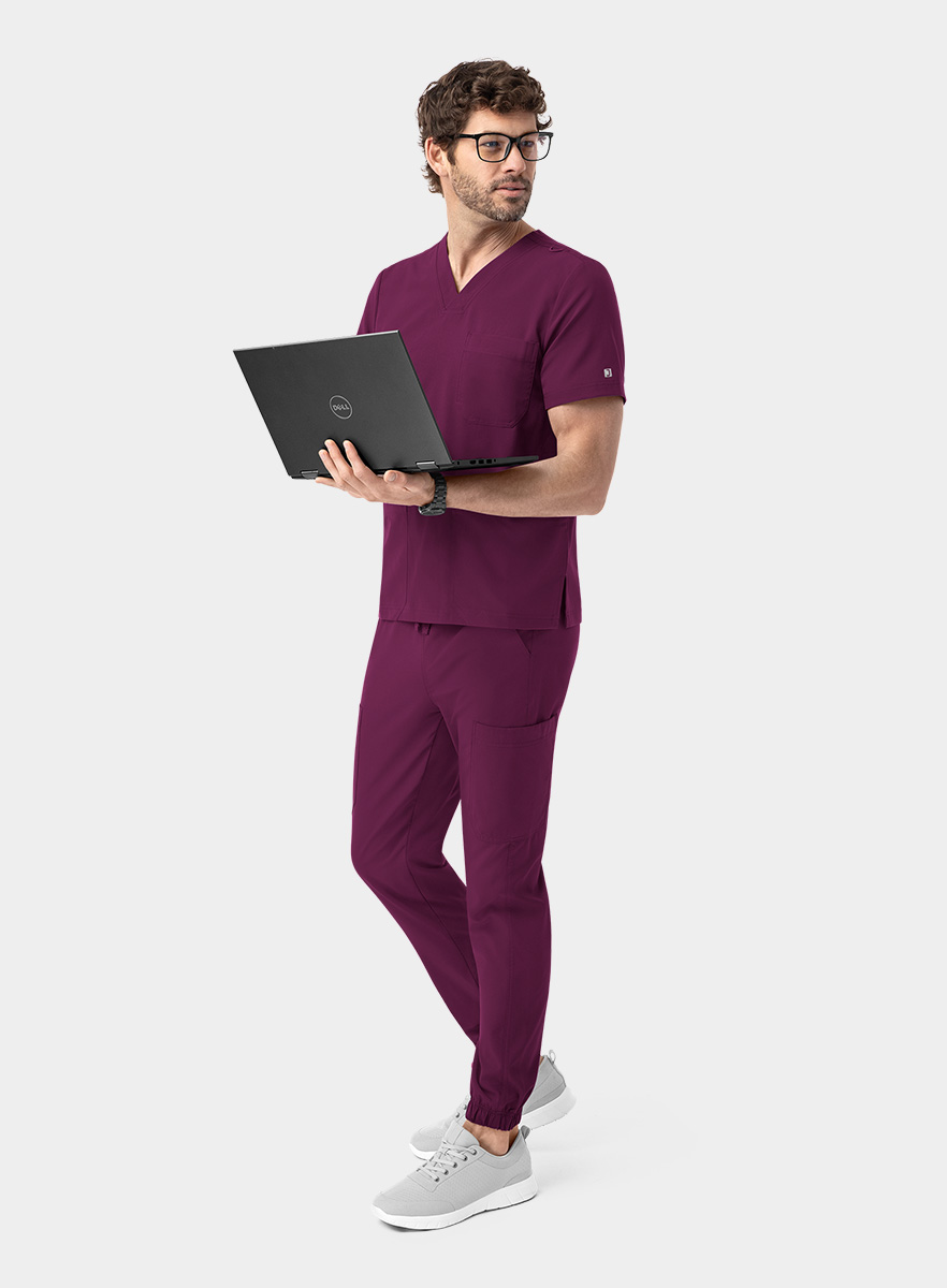 SJ602-Fit-4-All-Cargo-Jogger-Scrub-Pant-Wine-25-03