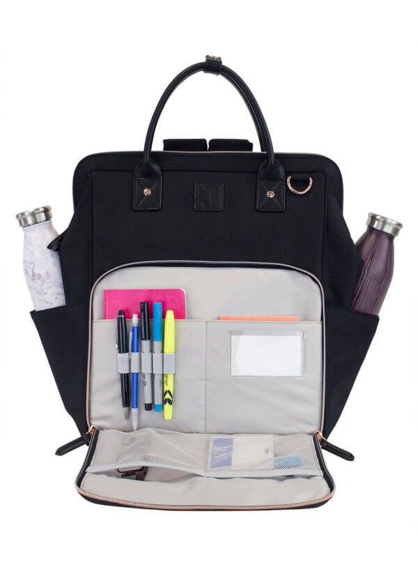 SJB1 Clinical Backpack - Black with Rose Gold Trim Bag