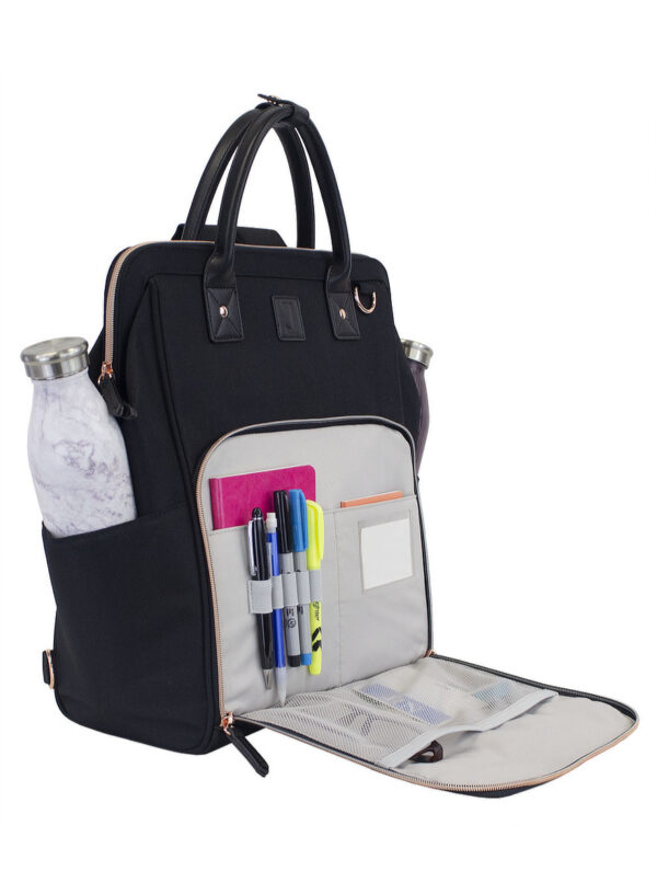 SJB1 Clinical Backpack - Black with Rose Gold Trim Bag