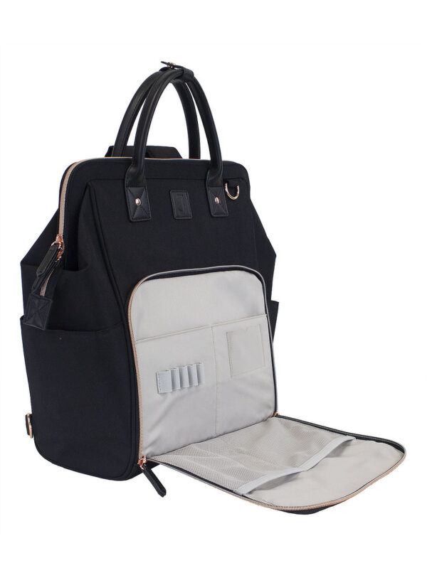SJB1 Clinical Backpack - Black with Rose Gold Trim Bag
