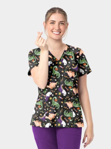 Women's Print Scrub Top (New)