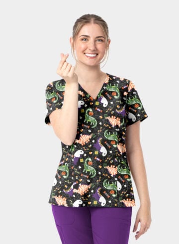Women's Print Scrub Top (New)